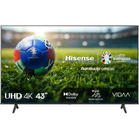 TV LED - HISENSE - 43A6N - 43'' (108 cm) - 4K UHD 3840x2160 - 60Hz - H