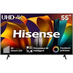 TV LED - HISENSE - 55A6N - 55 (139 cm) - Bords ultra fins - 4K UHD (38
