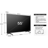 TV LED - HISENSE - 55A6N - 55 (139 cm) - Bords ultra fins - 4K UHD (38
