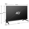 HISENSE 40A4N - TV LED 40 (100 cm) - Bords ultra fins - Full HD (1920x
