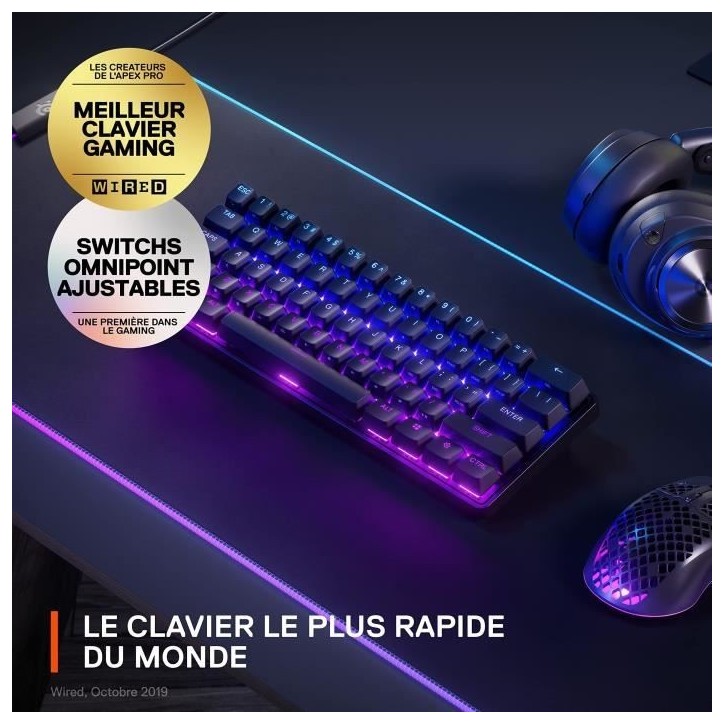 Clavier Steelseries APEX PRO MINI SANS FIL Clavier Steelseries APEX PRO MINI SANS FIL