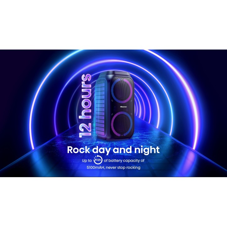 Enceinte nomade - HISENSE - Bluetooth - Max 160 W