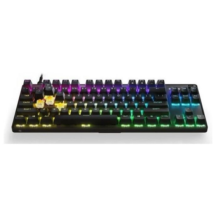 Clavier Gaming - AZERTY - STEELSERIES - Apex 9 TKL FR - Sans Pavé Numérique - Rétroéclairé - Noir Clavier Gaming - AZERTY - STEELSERIES - Apex 9 TKL FR - Sans Pavé Numérique - Rétroéclairé - Noir
