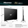 Hisense 58A6Q - TV LED 55 (139 cm) - 4K UHD 3840x2160 - HDR10+ - TV co