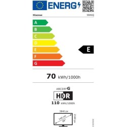 Hisense 58A6Q - TV LED 55 (139 cm) - 4K UHD 3840x2160 - HDR10+ - TV co