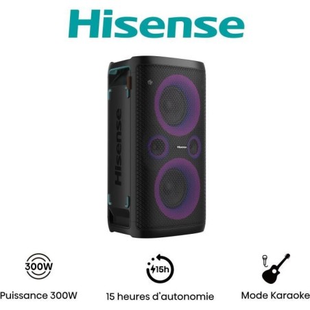 Enceinte nomade - HISENSE - Bluetooth - Max 300 W