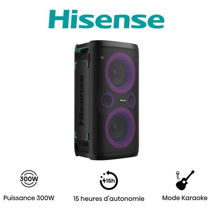 Enceinte nomade - HISENSE - Bluetooth - Max 300 W