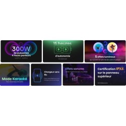Enceinte nomade - HISENSE - Bluetooth - Max 300 W