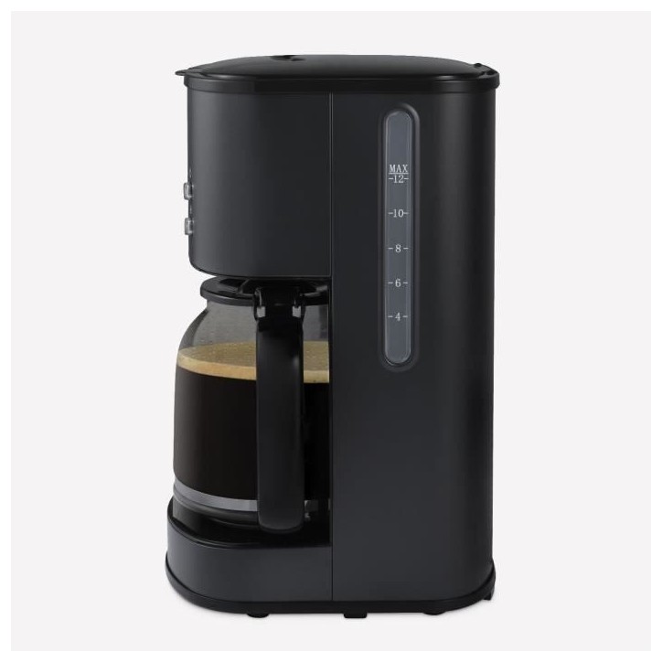 Cafetiere programmable - HKoeNIG - MG32 - 1,5 L (12 tasses) - 1000 W - Ecran LCD - Maintien au chaud - Noir et acier inoxydable Cafetiere programmable - HKoeNIG - MG32 - 1,5 L (12 tasses) - 1000 W - Ecran LCD - Maintien au chaud - Noir et acier inoxydable