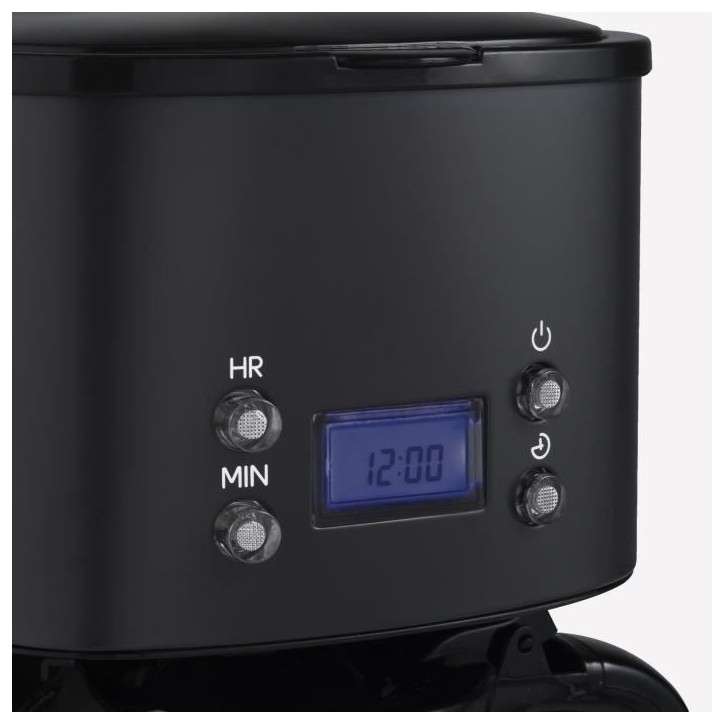 Cafetiere programmable - HKoeNIG - MG32 - 1,5 L (12 tasses) - 1000 W - Ecran LCD - Maintien au chaud - Noir et acier inoxydable Cafetiere programmable - HKoeNIG - MG32 - 1,5 L (12 tasses) - 1000 W - Ecran LCD - Maintien au chaud - Noir et acier inoxydable
