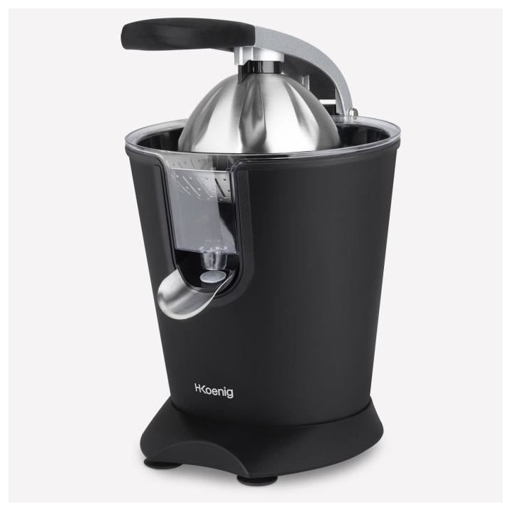 Presse agrumes - HKoeNIG - AGR82 - Electrique - 160 W - Appareil silencieux - Noir mat et acier inoxydable Presse agrumes - HKoeNIG - AGR82 - Electrique - 160 W - Appareil silencieux - Noir mat et acier inoxydable