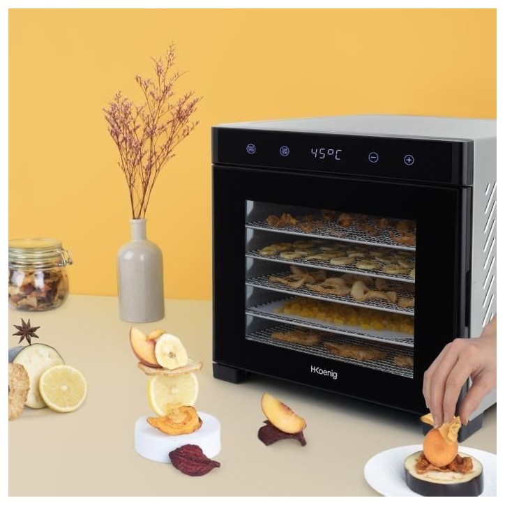 Déshydrateur HKoeNIG - DSY900 - Température de 35°C a 70°C - Minuterie intégrée - 650W