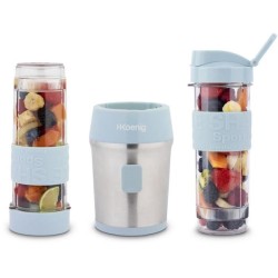 Mini blender - H.KoeNIG - SMOO16 - 300 W - 570 mL - Bleu pastel - 2 go