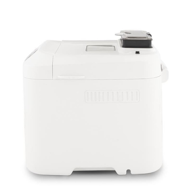 Machine a pain HKoeNIG - BAKE340 - 12 programmes - 3 niveaux de cuisson - Jusqu'a 800g de pain - 550W - Blanc Machine a pain HKoeNIG - BAKE340 - 12 programmes - 3 niveaux de cuisson - Jusqu'a 800g de pain - 550W - Blanc