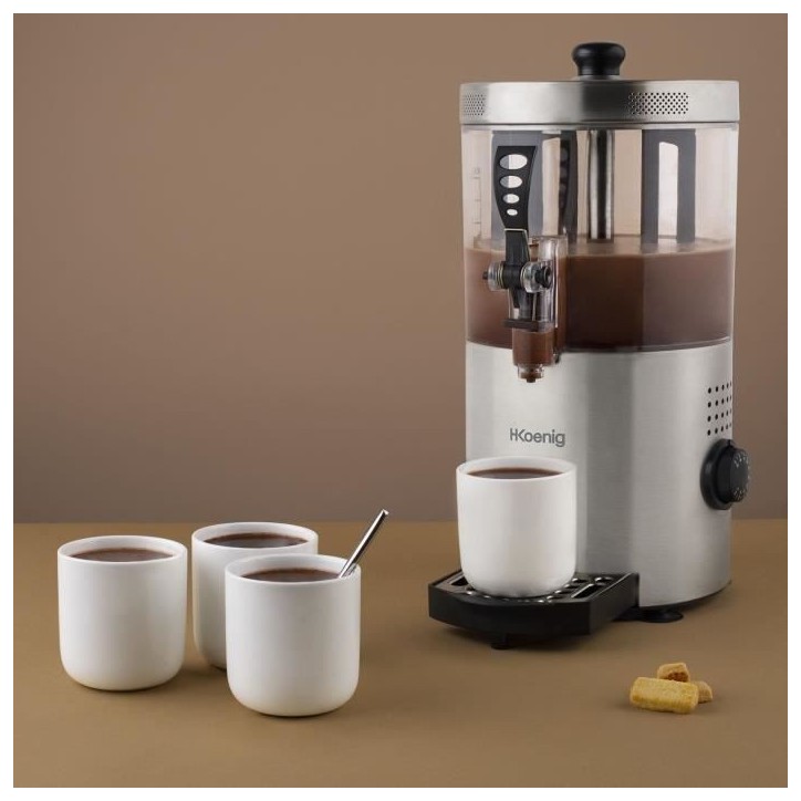 Distributeur de chocolat chaud - H.Koenig - SHK800 - 3 L - 1200 W - Inox Distributeur de chocolat chaud - H.Koenig - SHK800 - 3 L - 1200 W - Inox