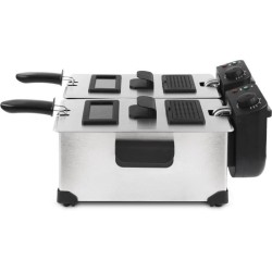 Friteuse HKoeNIG - DFX600 - Double Cuve 2x3L - Thermostats indépendan