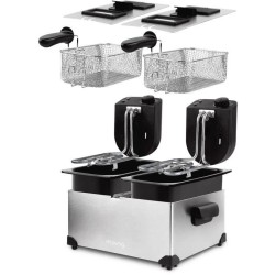 Friteuse HKoeNIG - DFX600 - Double Cuve 2x3L - Thermostats indépendan
