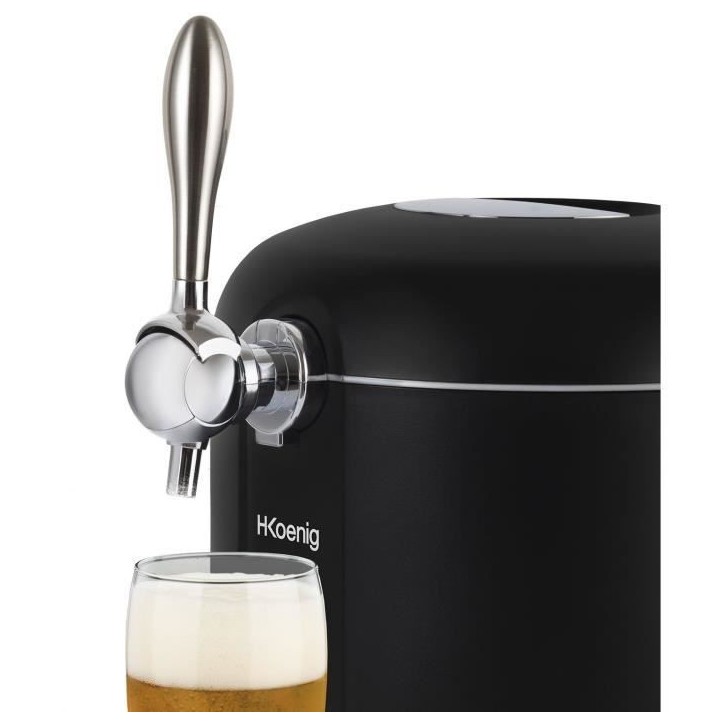 Tireuse a biere HKoeNIG BW1688 - Capacité 6L - Température réglable 3°C a 12°C 6 - Compatible tous fûts - Noir