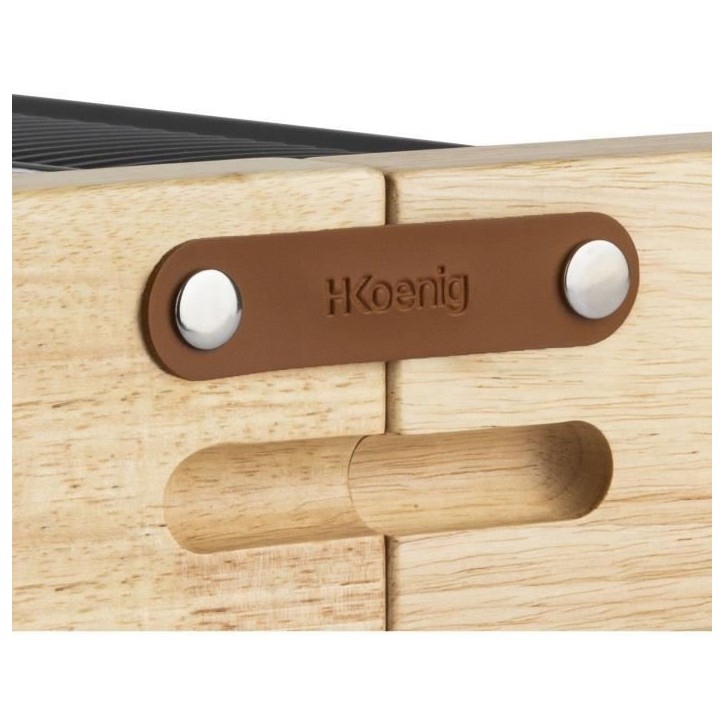 Appareil a raclette HKoeNIG - WOD360 - Jusqu'a 8 personnes - Pierre a cuire base rotative - Design bois - 1400W Appareil a raclette HKoeNIG - WOD360 - Jusqu'a 8 personnes - Pierre a cuire base rotative - Design bois - 1400W