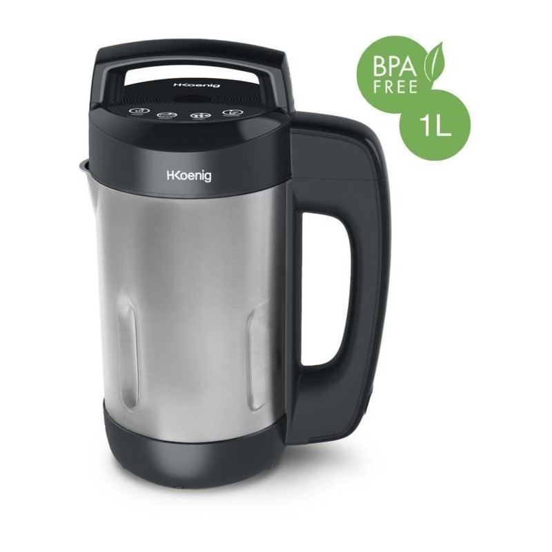 Blender chauffant - H.Koenig - MXC20 - 850 W - 1,1 L - Inox - 2 progra Blender chauffant - H.Koenig - MXC20 - 850 W - 1,1 L - Inox - 2 progra