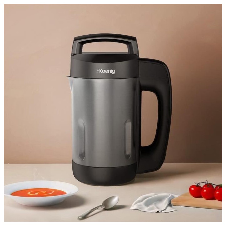 Blender chauffant - H.Koenig - MXC20 - 850 W - 1,1 L - Inox - 2 programmes de cuisson - noir Blender chauffant - H.Koenig - MXC20 - 850 W - 1,1 L - Inox - 2 programmes de cuisson - noir