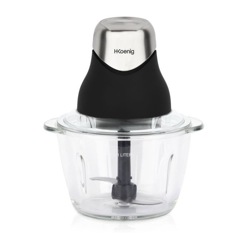 Mini hachoir électrique - H.Koenig - LEO8 - 320 W - Bol en verre 1 L Mini hachoir électrique - H.Koenig - LEO8 - 320 W - Bol en verre 1 L