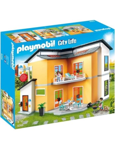 PLAYMOBIL - 9266 - City Life - La Maison Moderne - 137 pieces - Mixte - Bleu - Plastique