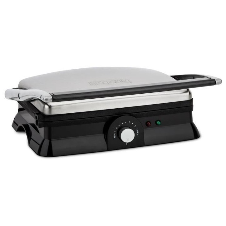 Grill électrique HKoeNIG - GR20 - Surface cuisson 29,7x23cm - Température réglable - 2000W - Inox Grill électrique HKoeNIG - GR20 - Surface cuisson 29,7x23cm - Température réglable - 2000W - Inox