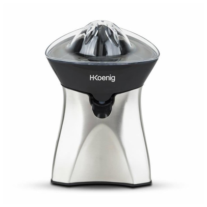 Presse-agrume électrique - H.KoeNIG AGR60 - 2 cônes interchangeables - Bec verseur anti-goutte - Inox
