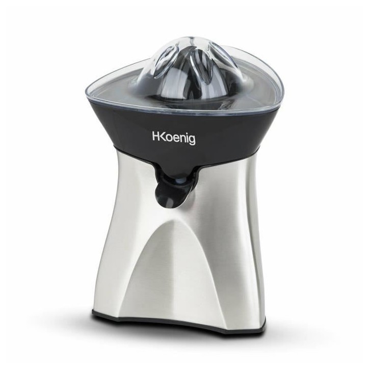 Presse-agrume électrique - H.KoeNIG AGR60 - 2 cônes interchangeables - Bec verseur anti-goutte - Inox