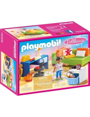 PLAYMOBIL - Maison Traditionnelle - Chambre d'enfant avec canapé-lit - Bleu - 4 ans et plus