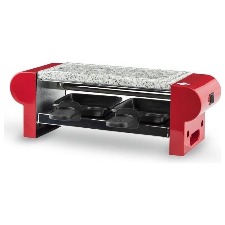 Appareil a raclette HKoeNIG - RP2 - Jusqu'a 2 personnes - Plaque de granit - Température réglable - 350 W