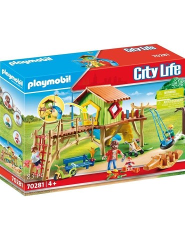 PLAYMOBIL - 70281 - Parc de jeux et enfants - City Life - Multicolore - Plastique