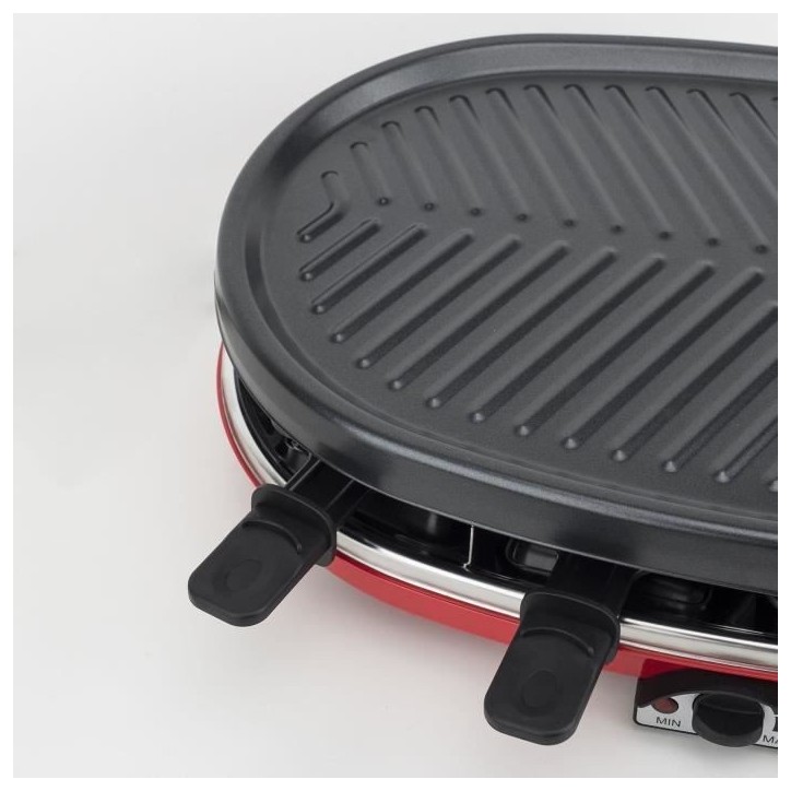 Appareil a raclette 4 en 1 HKoeNIG - RP418 - Juqu'a 8 personnes - 3 plaques interchangeables - Température réglable - 1500W Appareil a raclette 4 en 1 HKoeNIG - RP418 - Juqu'a 8 personnes - 3 plaques interchangeables - Température réglable - 1500W