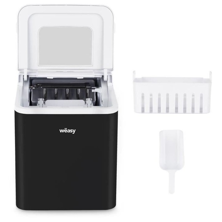 Machine a glaçons WEASY - KW12 - Jusqu'a 12 kg de glaçons par jour - 7 a 12 minutes de production - Noir Machine a glaçons WEASY - KW12 - Jusqu'a 12 kg de glaçons par jour - 7 a 12 minutes de production - Noir