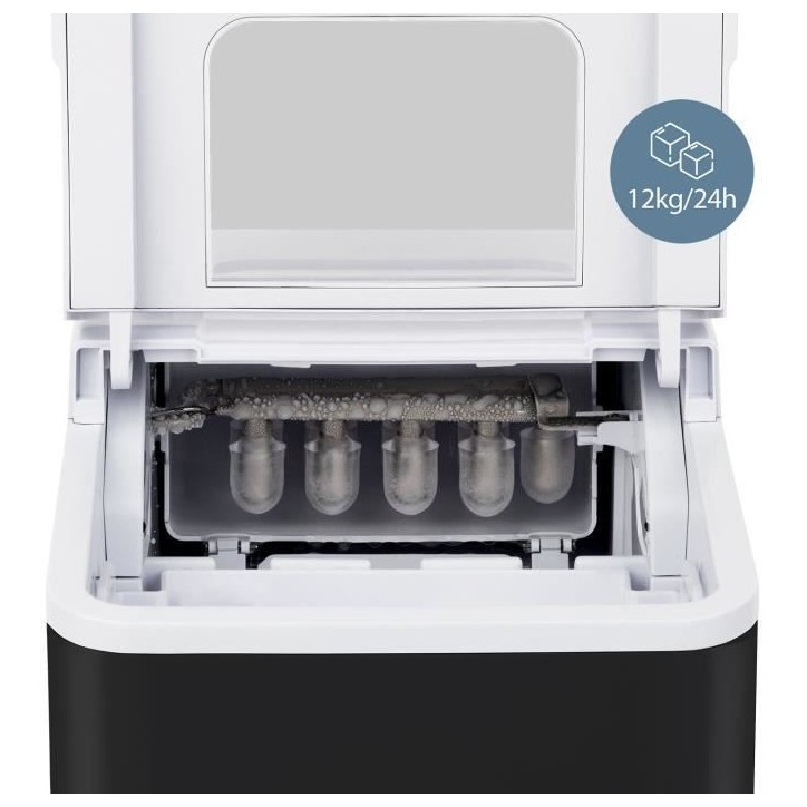 Machine a glaçons WEASY - KW12 - Jusqu'a 12 kg de glaçons par jour - 7 a 12 minutes de production - Noir Machine a glaçons WEASY - KW12 - Jusqu'a 12 kg de glaçons par jour - 7 a 12 minutes de production - Noir