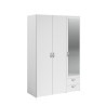 Chambre complete adulte ZODIAC : Lit 140x190 avec tiroir + Armoire 3 p