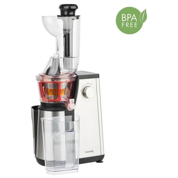 Extracteur de jus vertical Vitalice - HKoeNIG - GSX22 - 400 W - 1 L - Inox / Noir