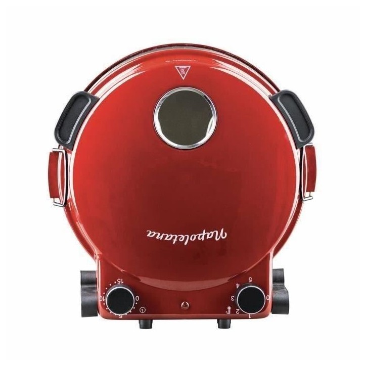 Four a pizza HKoeNIG - NAPL350 - Plaque Cuisson 32cm - Température jusqu'a 350°C - Rouge - 1200 W