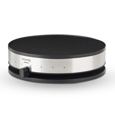 Crepiere HKoeNIG - KREP29 - Surface de cuisson 33cm - Revetement anti-adhésif - Température jusqu'a 230°C - 1300W - Bandeau I