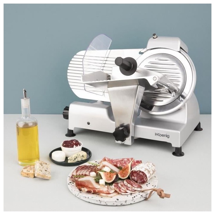 Trancheuse a viande - H.Koenig - MSX220 - 240 W - Lame 220 mm - Epaisseur réglable 0-12 mm Trancheuse a viande - H.Koenig - MSX220 - 240 W - Lame 220 mm - Epaisseur réglable 0-12 mm