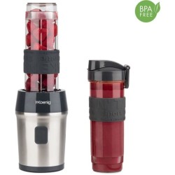 Mini blender - H.KoeNIG - SMOO9 - 300 W - 570 ml - Noir - 2 gourdes in