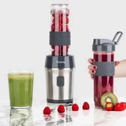 Mini blender - H.KoeNIG - SMOO9 - 300 W - 570 ml - Noir - 2 gourdes in