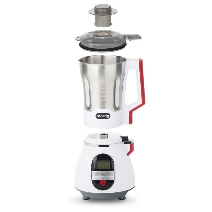 Blender chauffant - H.Koenig - MXC36 - 900 W - 1,4 L - Inox - 3 vitesses + Pulse Blender chauffant - H.Koenig - MXC36 - 900 W - 1,4 L - Inox - 3 vitesses + Pulse