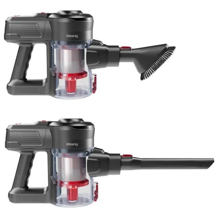 Aspirateur balai 2 en 1 sans fil PowerClean - H.KoeNIG - UP600 - 3 vitesses - Puissance 155W Aspirateur balai 2 en 1 sans fil PowerClean - H.KoeNIG - UP600 - 3 vitesses - Puissance 155W