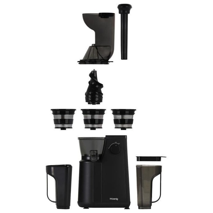 Extracteur de jus extra lent vitamin+ - HKoeNIG - GSX24 - 400 W - 1 L - Noir Extracteur de jus extra lent vitamin+ - HKoeNIG - GSX24 - 400 W - 1 L - Noir