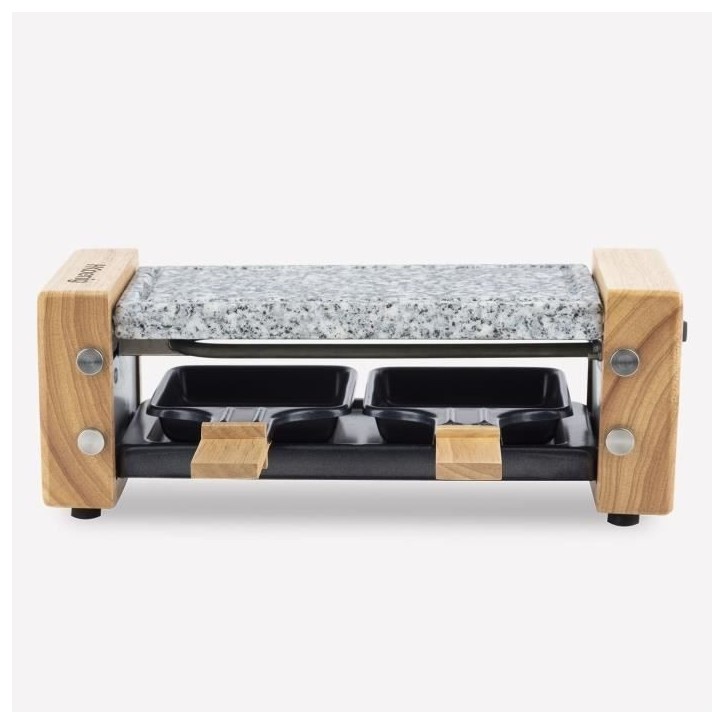 Appareil a raclette HKoeNIG - WOD2 - Jusqu'a 2 personnes - Pierre a cuire - Design Bois - 350W Appareil a raclette HKoeNIG - WOD2 - Jusqu'a 2 personnes - Pierre a cuire - Design Bois - 350W