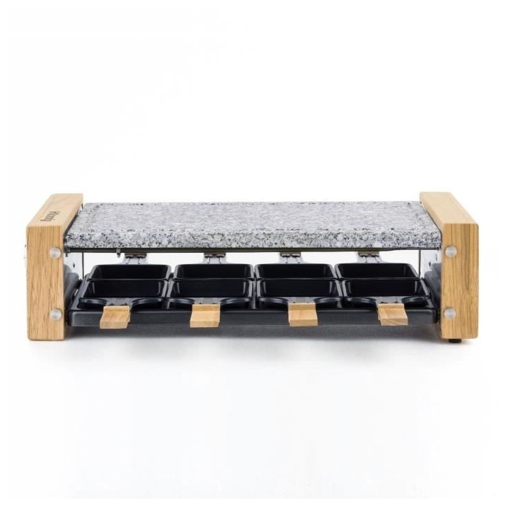 Appareil a raclette HKoeNIG - WOD8 - Jusqu'a 8 personnes - Pierre a cuire - Design Bois - 1200W Appareil a raclette HKoeNIG - WOD8 - Jusqu'a 8 personnes - Pierre a cuire - Design Bois - 1200W