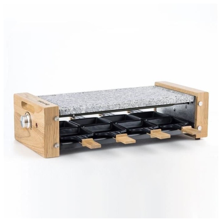 Appareil a raclette HKoeNIG - WOD8 - Jusqu'a 8 personnes - Pierre a cuire - Design Bois - 1200W Appareil a raclette HKoeNIG - WOD8 - Jusqu'a 8 personnes - Pierre a cuire - Design Bois - 1200W