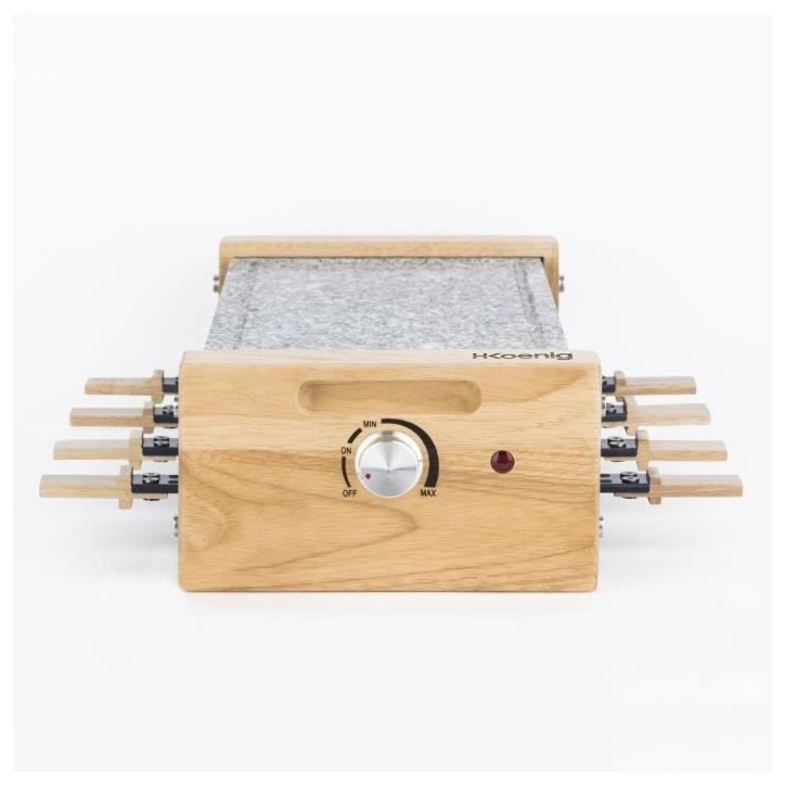 Appareil a raclette HKoeNIG - WOD8 - Jusqu'a 8 personnes - Pierre a cuire - Design Bois - 1200W Appareil a raclette HKoeNIG - WOD8 - Jusqu'a 8 personnes - Pierre a cuire - Design Bois - 1200W